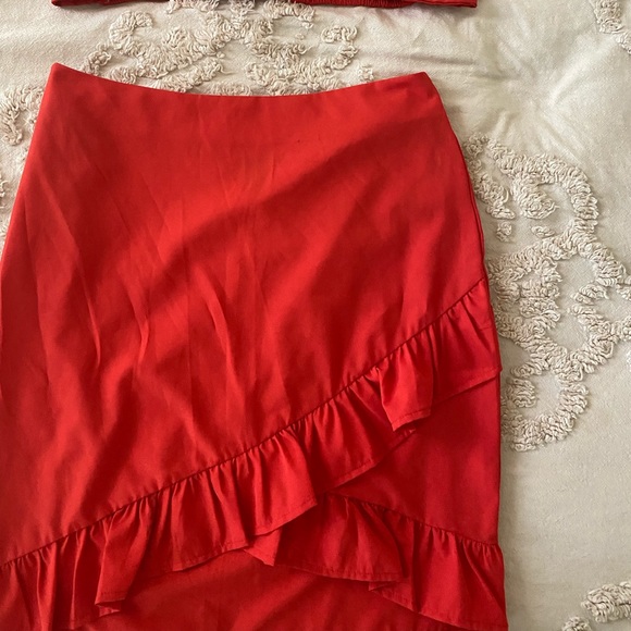 Red Two Piece Set - Picture 2 of 4